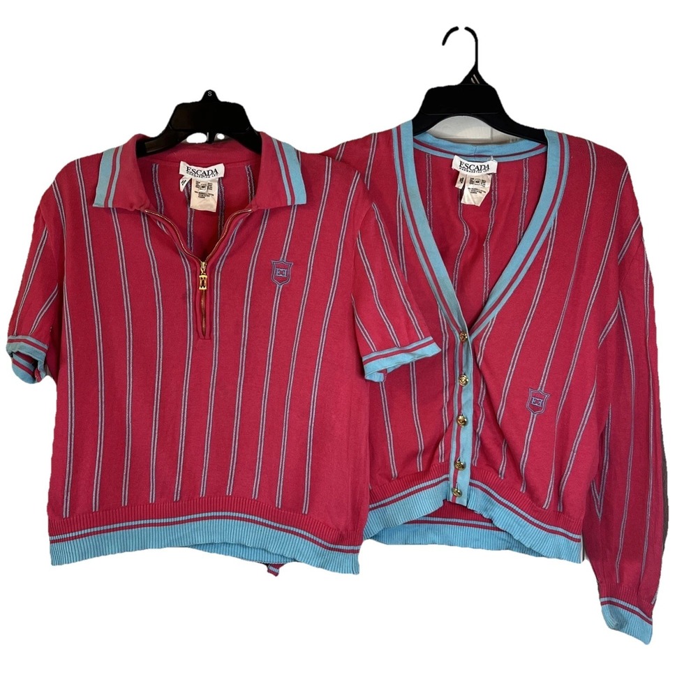 Escada Margaretha Ley Knit Tops Set Of 2 Size 40 & 42